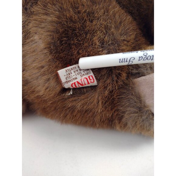 GUND Plush Brown Bunny Rabbit Realistic Stuffed Animal Toy Soft Vintage 1985 - Picture 7 of 10